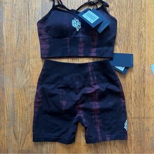 Darc Sport Red Serpent Huxley Bra and Everson Huxley Shorts Size Small